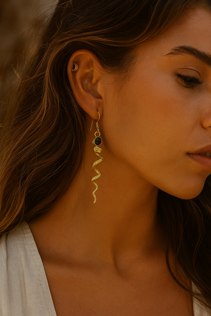Serpentine Noir Earrings