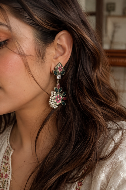 Mehfil Floral Statement Earrings