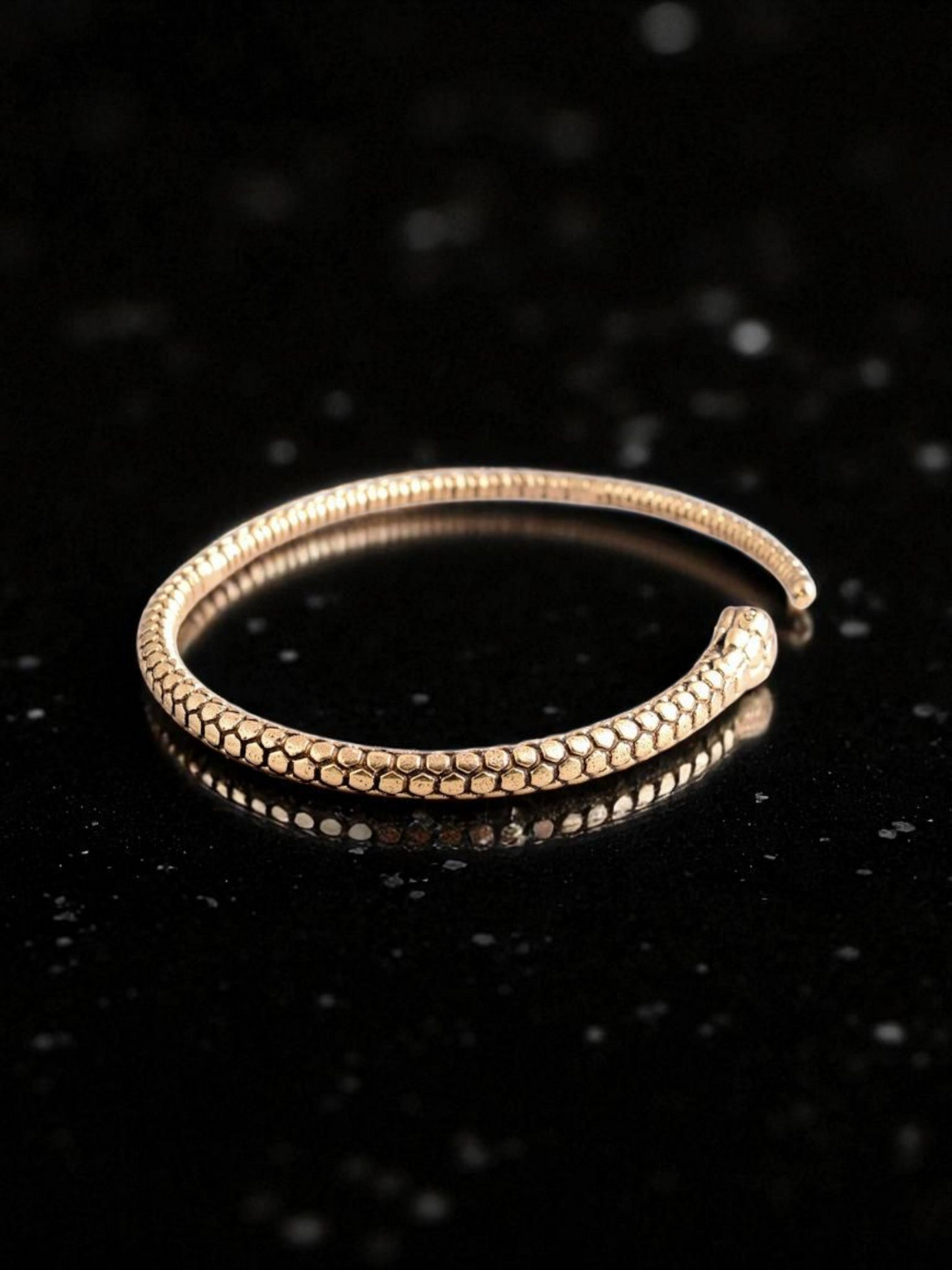 Snake Scale Brass Cuff Bracelet
