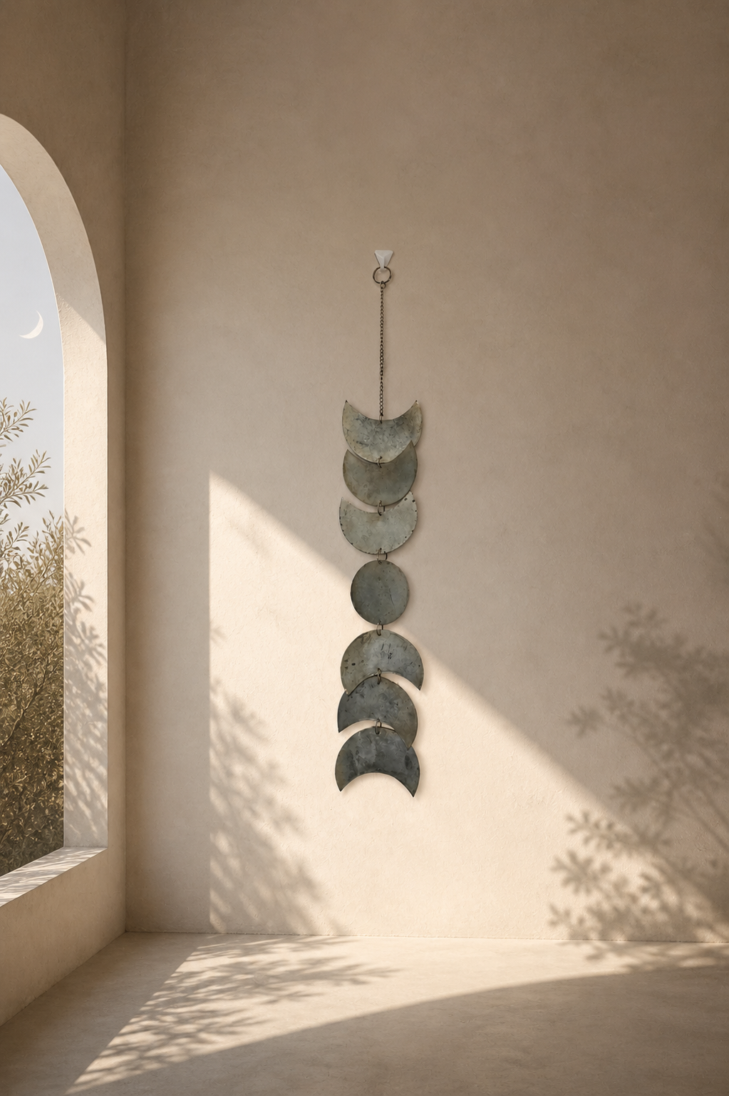 Lunar Flow-Moon Phases Wall Hanging