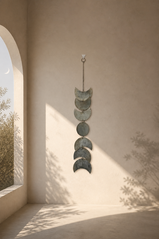 Lunar Flow-Moon Phases Wall Hanging