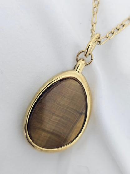 Vintage Multi-strand  Necklace with Tiger Eye Stone Bliss Boho