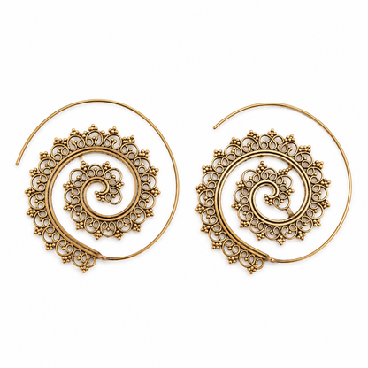 Tribal  Spiral Earrings