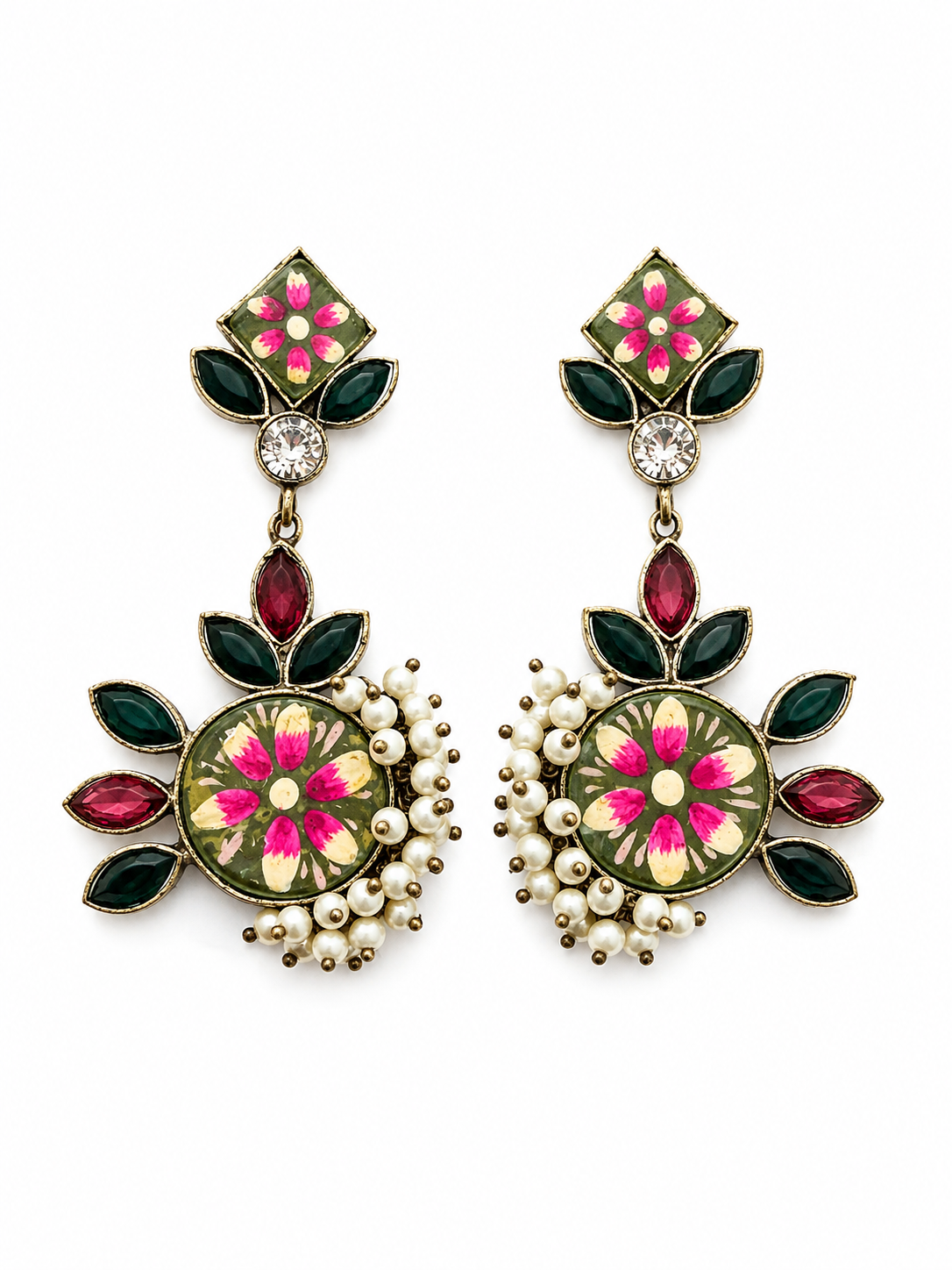 Mehfil Floral Statement Earrings