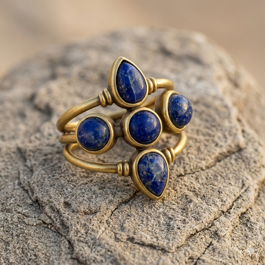 Bohemian Lapis Lazuli Statement Ring