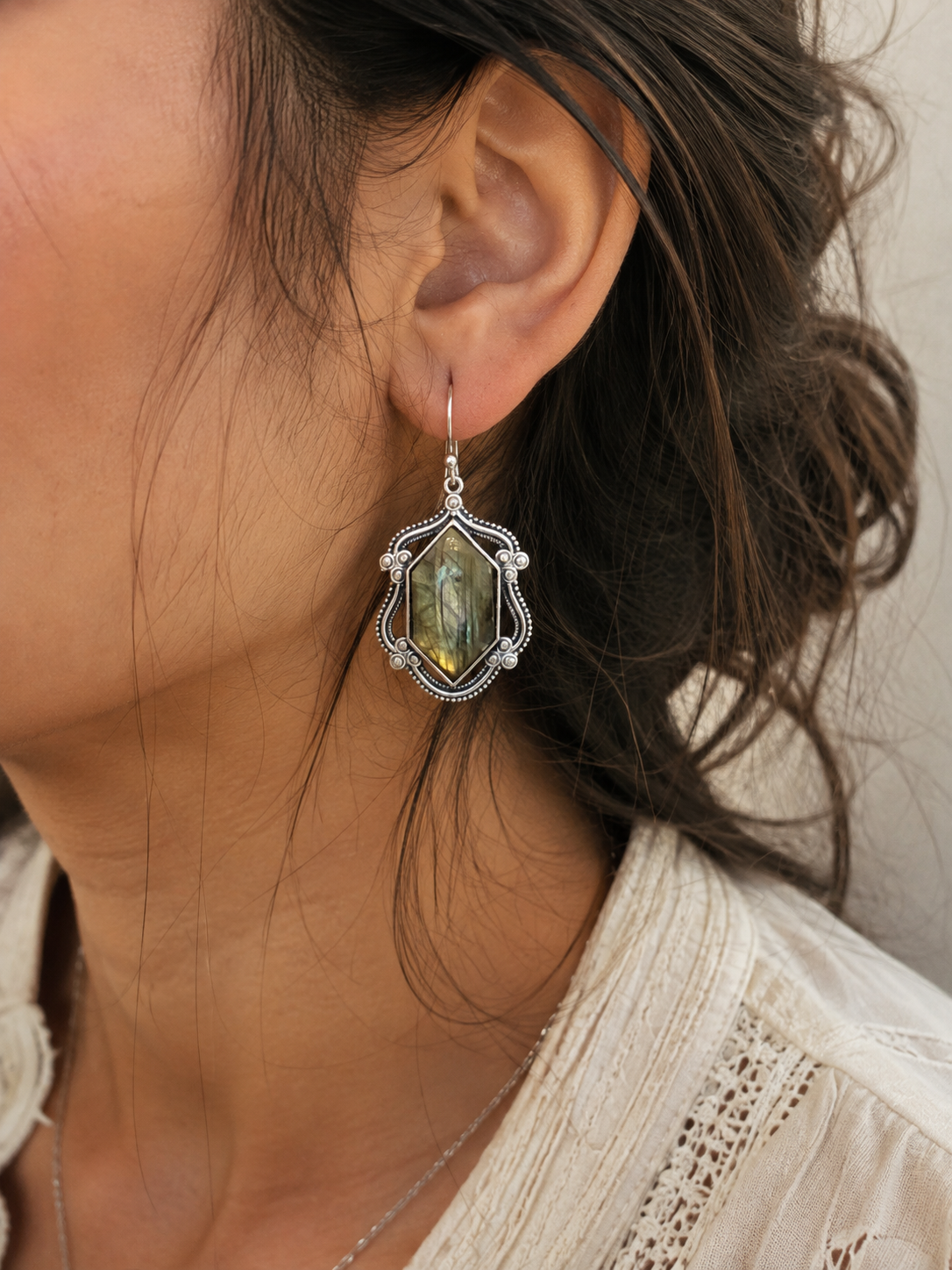 Saanjh Labradorite Drops
