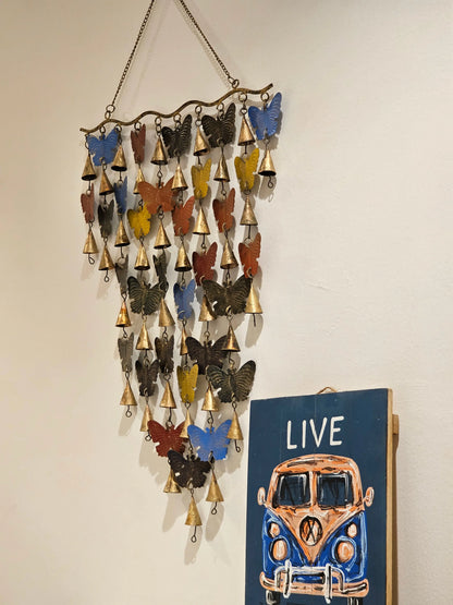 Bohemian Handcrafted  Butterfly Wall Decor Chime Bliss Boho