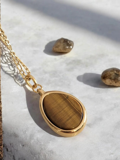 Vintage Multi-strand  Necklace with Tiger Eye Stone Bliss Boho