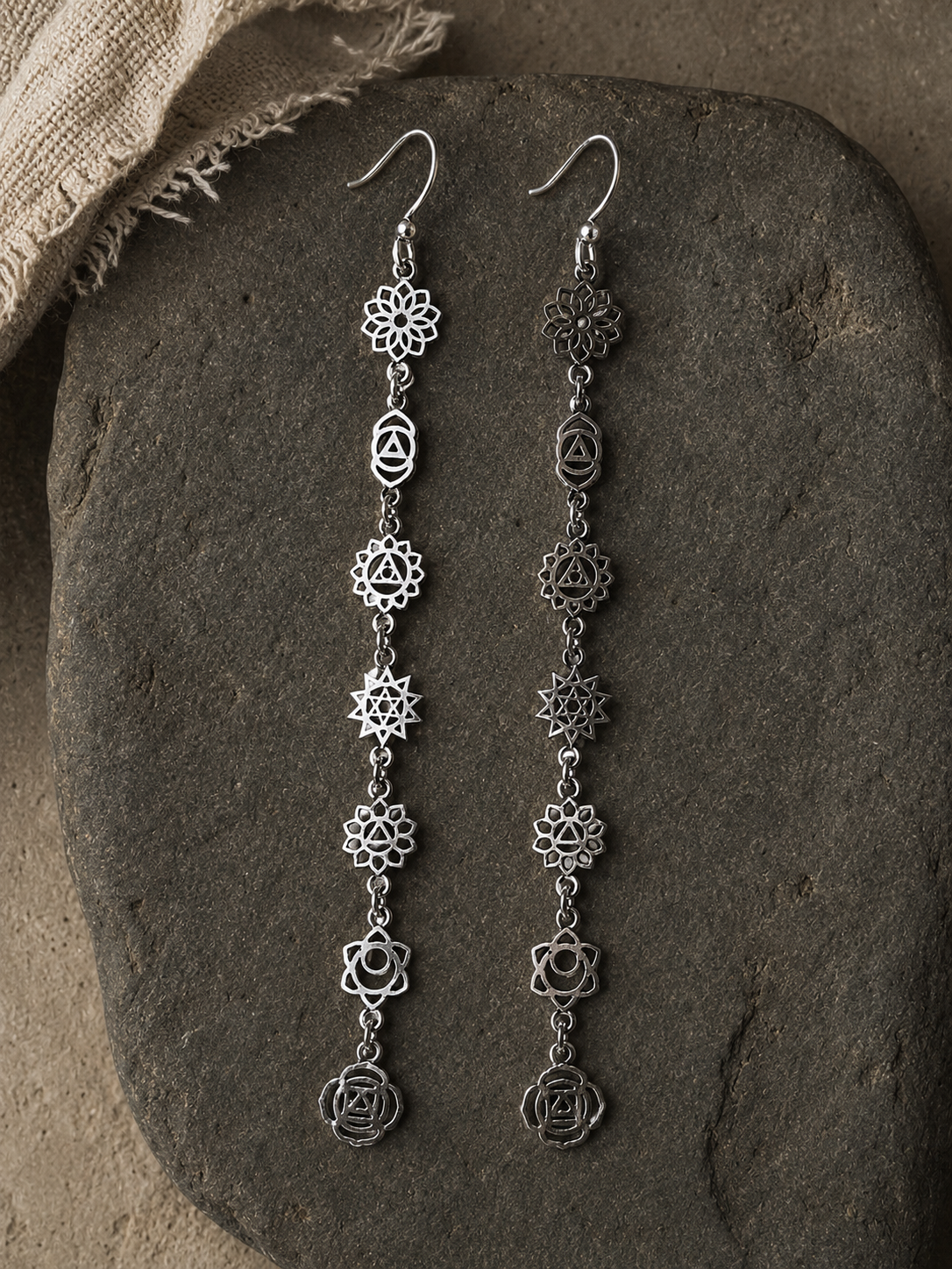 Seven Chakra Drop Earrings