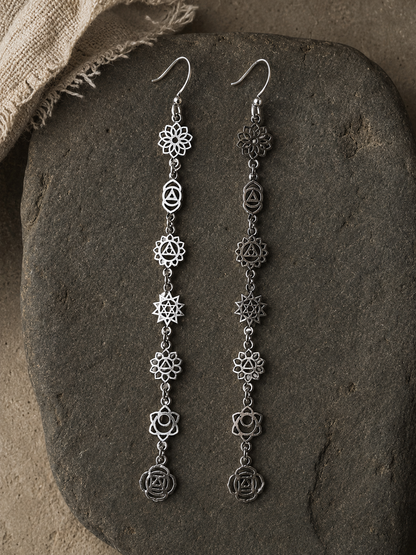 Seven Chakra Drop Earrings