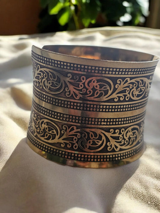 Tribal Vintage Wide Cuff Bracelet Bliss Boho