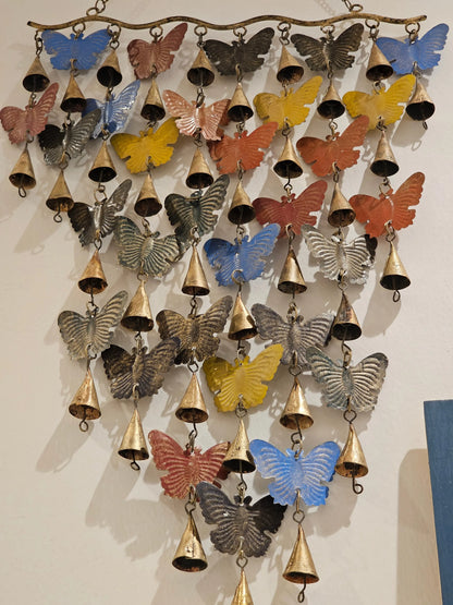 Bohemian Handcrafted  Butterfly Wall Decor Chime Bliss Boho