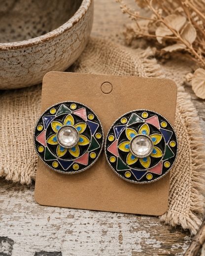 Rangoli Enamel Studs